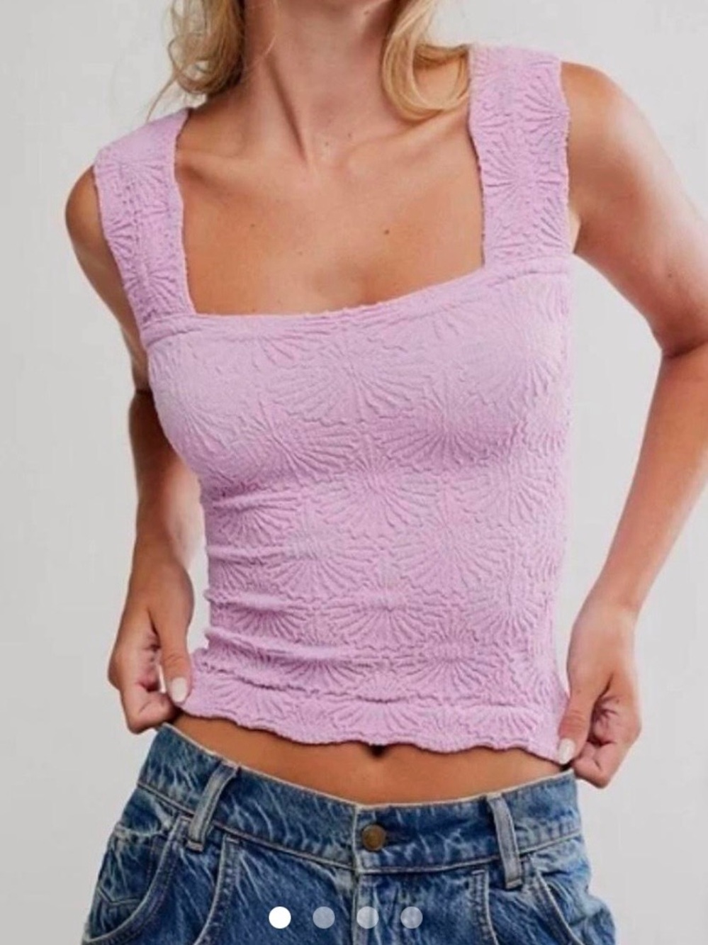 Free People Intimacy Love Letter Cami  - Light Lavender